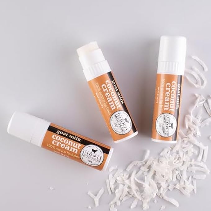 Dionis - GOAT MILK SKINCARE COCONUT CREAM SCENTED LIP BALM - SET OF 6 (0.28 OZ) - MADE IN THE USA - CRUELTY-FREE AND PARABEN-FREE - Image 4